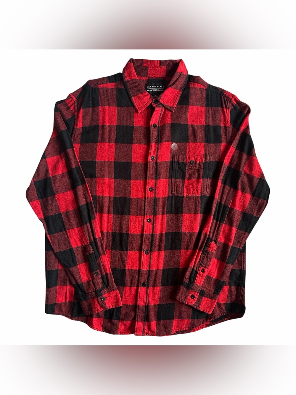 Aéropostale | Long Sleeve Buffalo Check Softspun Flannel Red Shirt | Sz XL | NWT